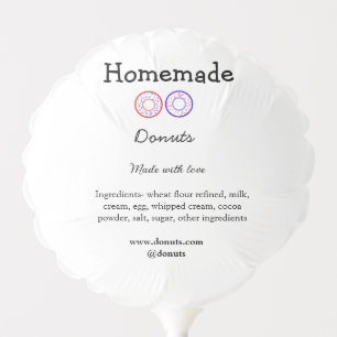 Homemade donuts made with love add text website balloon