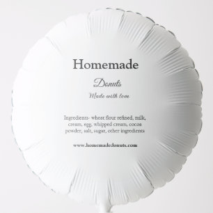 Homemade donuts made with love add text website balloon