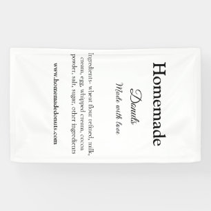 Homemade donuts made with love add text website banner