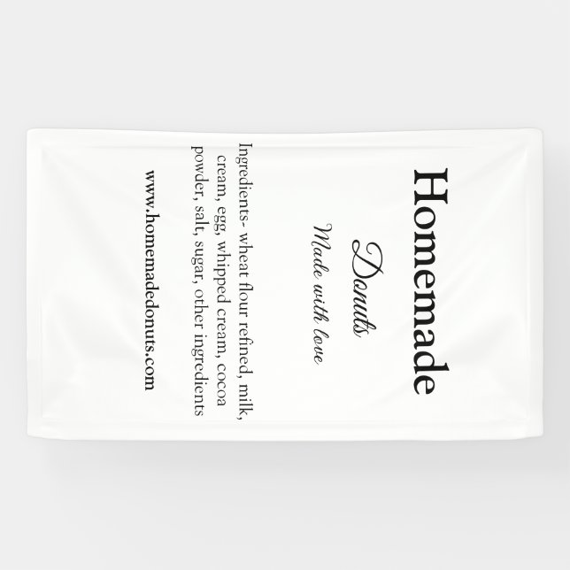 Homemade donuts made with love add text website banner (Horizontal)
