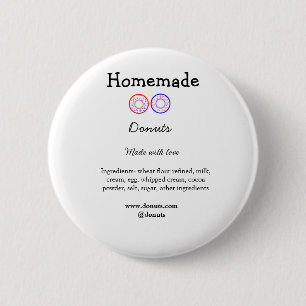 Homemade donuts made with love add text website button