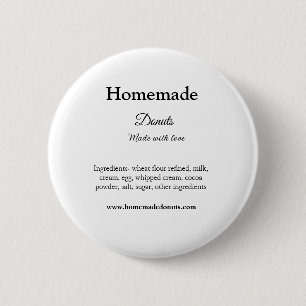 Homemade donuts made with love add text website button