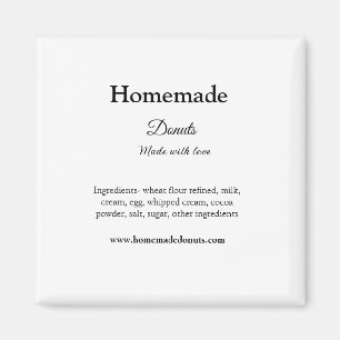 Homemade donuts made with love add text website magnet