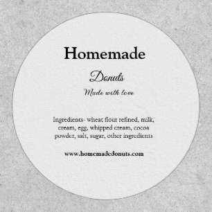 Homemade donuts made with love add text website patch
