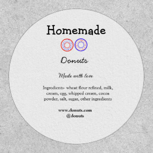 Homemade donuts made with love add text website patch