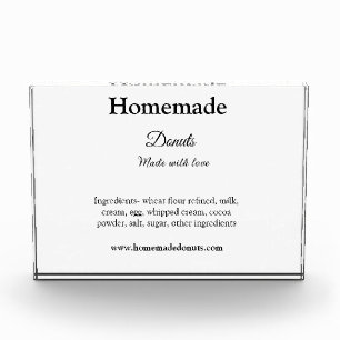 Homemade donuts made with love add text website photo block