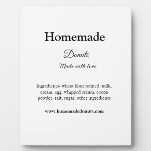 Homemade donuts made with love add text website plaque