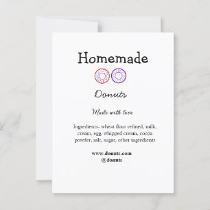 Homemade donuts made with love add text website postcard
