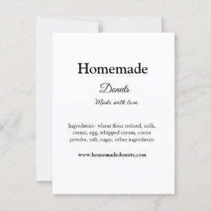 Homemade donuts made with love add text website postcard