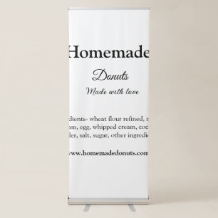 Homemade donuts made with love add text website retractable banner