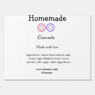Homemade donuts made with love add text website sign