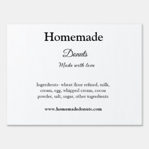 Homemade donuts made with love add text website sign