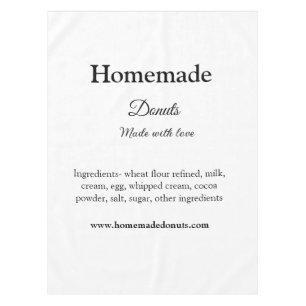 Homemade donuts made with love add text website tablecloth