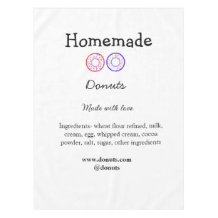Homemade donuts made with love add text website tablecloth