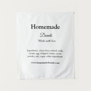Homemade donuts made with love add text website tapestry