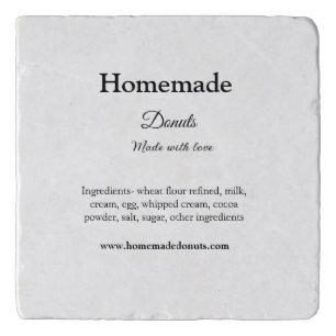 Homemade donuts made with love add text website trivet