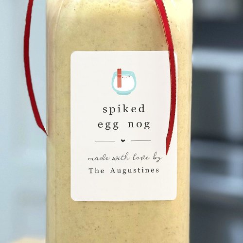 Homemade Eggnog Gift Label _ Spiked Spiced Aged