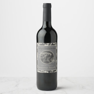 Homemade Elderflower Wine Custom Vintage Dark Label