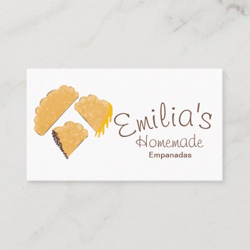 Homemade Empanadas Business Hand Drawn Logo Business Card