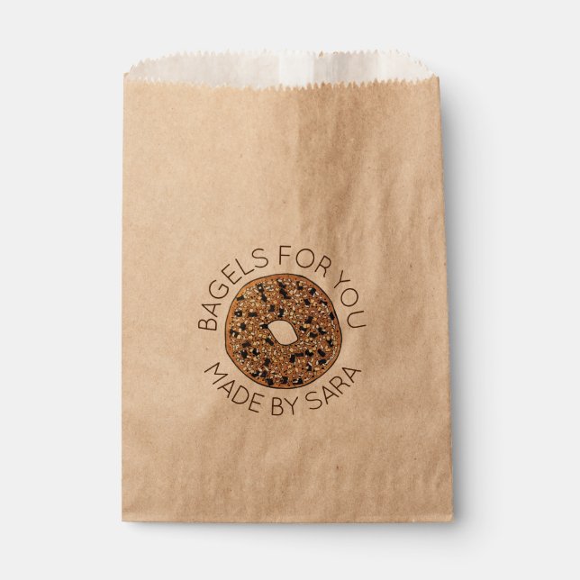 Homemade Everything Bagels Food Baked Made By Favor Bag (Front)