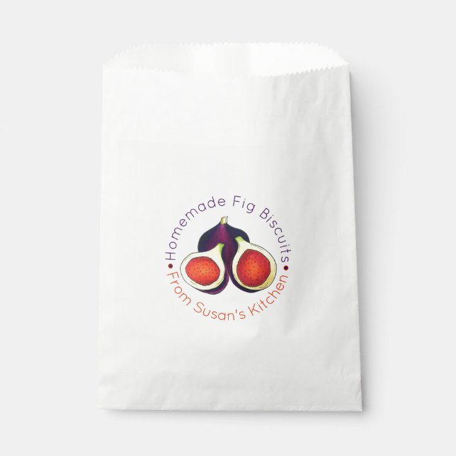Homemade Fig Biscuits Cookies Figs Baked By Favor Bag (Front)