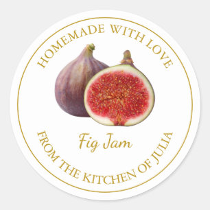 Homemade Fig Jam Label White