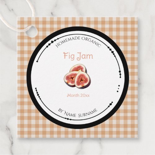 Homemade Fig Jam Label With Ingredients