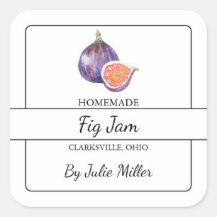 Homemade Fig Jam Square Label