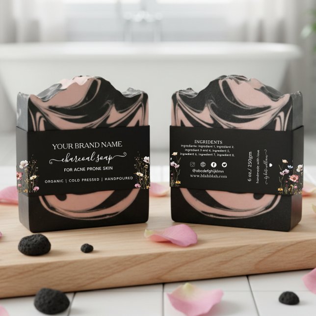 Homemade floral Soap Belly Band Soap Packaging (Creator Uploaded)