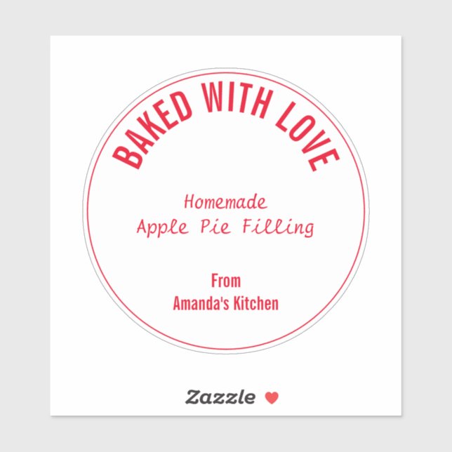Homemade Food Christmas Custom Gift Party Favor Sticker (Sheet)