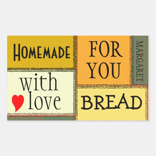 Homemade Food Personalized Rectangular Sticker (Front)