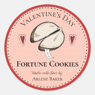 Homemade Fortune Cookie Valentine's Day DIY Labels