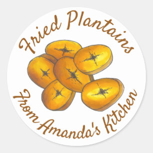 Homemade Fried Plantains Bananas From the Kitchen Classic Round Sticker