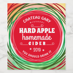 Homemade fruit faux vineyard personalized wine label