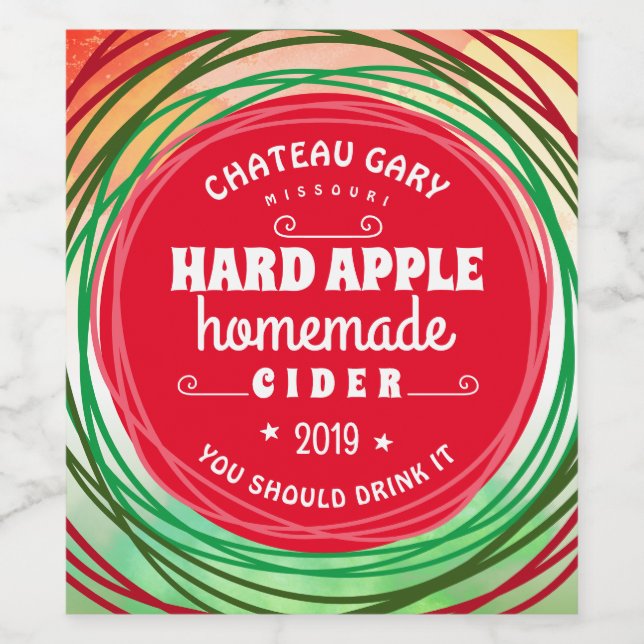 Homemade fruit faux vineyard personalized wine wine label (Single Label)