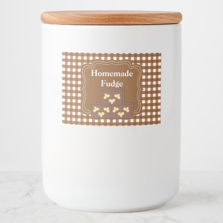 Homemade fudge food label for vendors etc | Zazzle