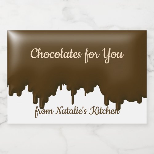 Homemade Gift of Chocolates Personalized Food Label