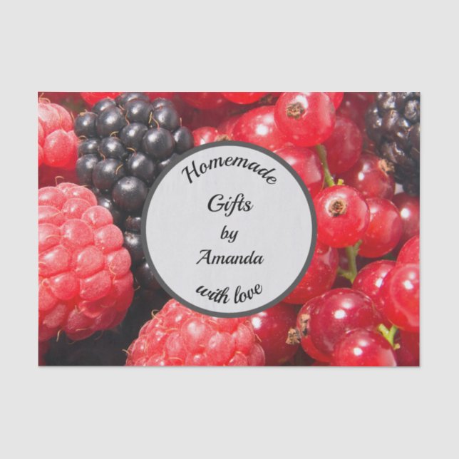 Homemade gifts with love customizable photo tissue paper (Front)