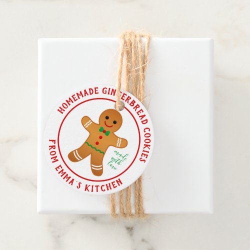 Homemade Gingerbread Cookies _ Christmas Favor Tags