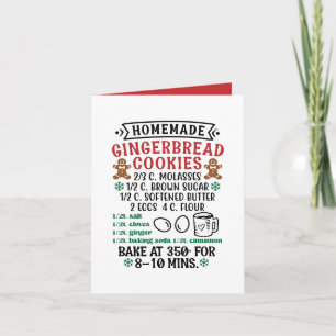 Homemade Gingerbread cookies customizable Holiday Card