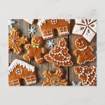 Homemade Gingerbread Cookies Postcard by happyholidays at Zazzle