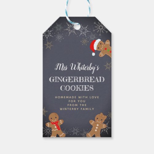 Homemade Gingerbread Ingredients Gift Tags