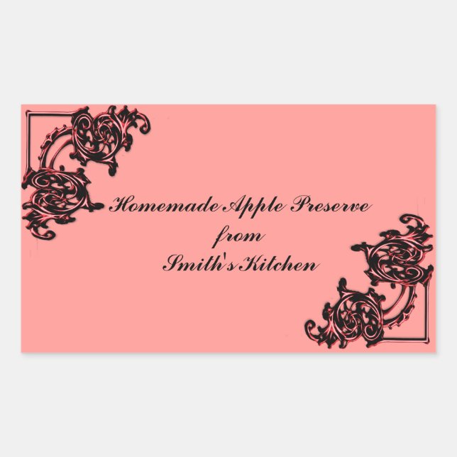 Homemade goods label template - stickers (Front)