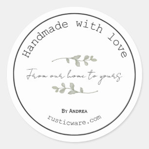 Homemade goods rustic minimalist sticker
