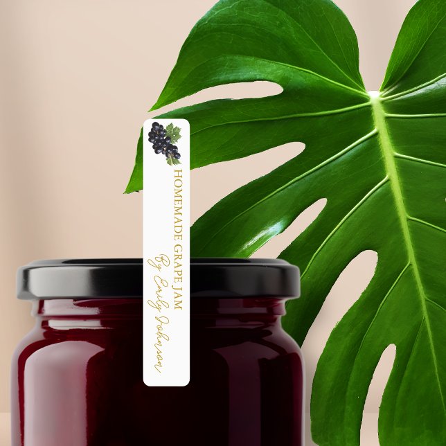 Homemade Grape Jam Thin Seal Label (Creator Uploaded)