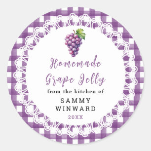 Homemade Grape Jelly Jar Label