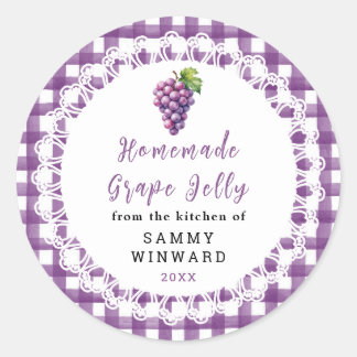 Homemade Grape Jelly Jar Label