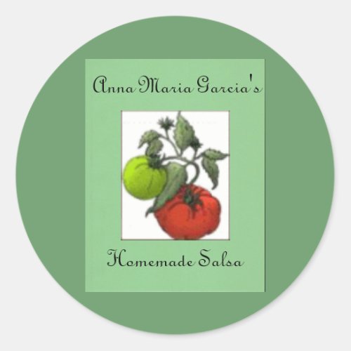 Homemade Green or Red Tomato Salsa Label