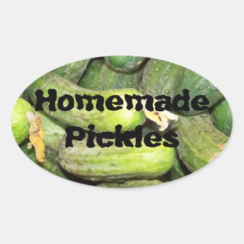 Homemade Green Pickle Photo Canning Label