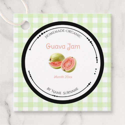Homemade Guava Jam Label With Ingredients